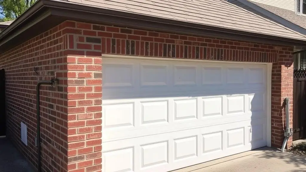 Garage Wall Brick Replacement - Northbrook - completed work by Delta Masonry