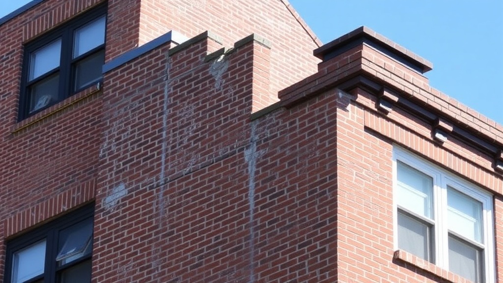 Chimney and Parapet Tuckpointing - 1952 Three-Flat - completed work by Delta Masonry