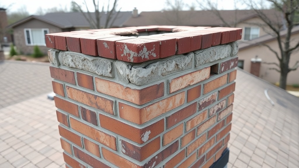 Before: Chimney Tuckpointing - 1960s Ranch Home
